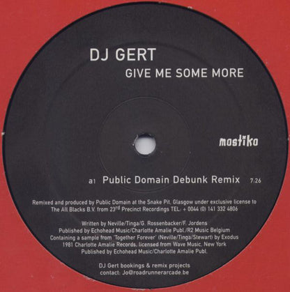 DJ Gert : Give Me Some More (12")