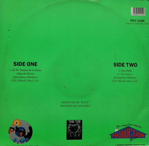 The House Crew Featuring M.C. Juice* : All We Wanna Do Is Dance (Adamski Remix) (12")