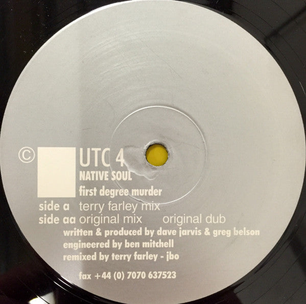 Native Soul : First Degree Murder (12")