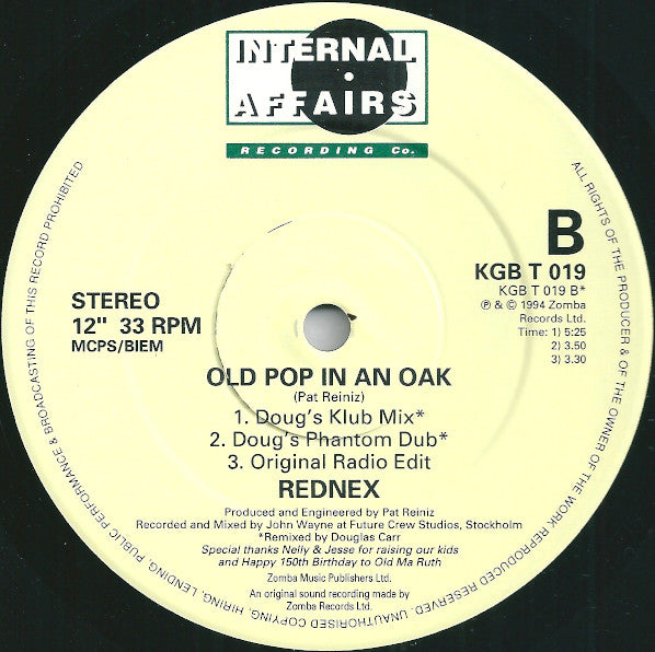 Rednex : Old Pop In An Oak (12", Maxi)