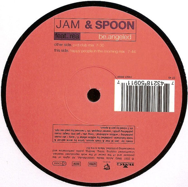 Jam & Spoon Feat. Rea* : Be.Angeled (12")