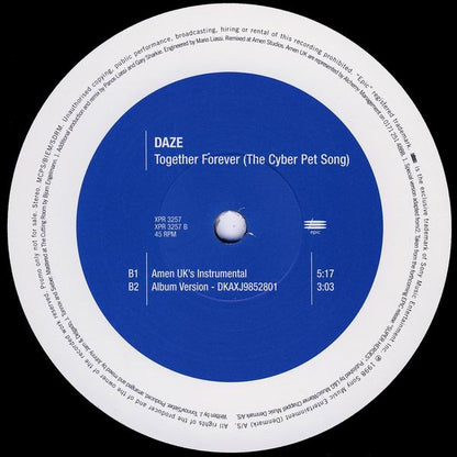 Daze : Together Forever (The Cyber Pet Song) (Amen UK Mixes) (12", Promo)