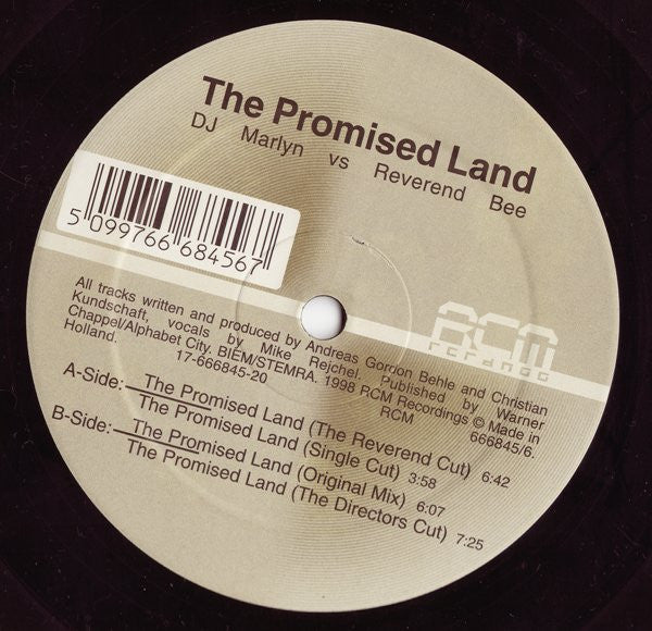 DJ Marlyn vs. Reverend Bee : The Promised Land (12")