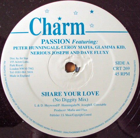 Passion (5) : Share Your Love (Diggity Remixes) (12")