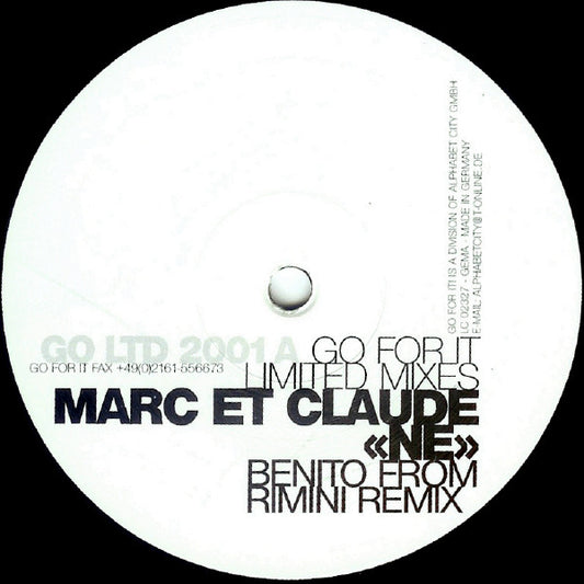 Marc Et Claude : Ne (Limited Mixes) (12", Ltd)