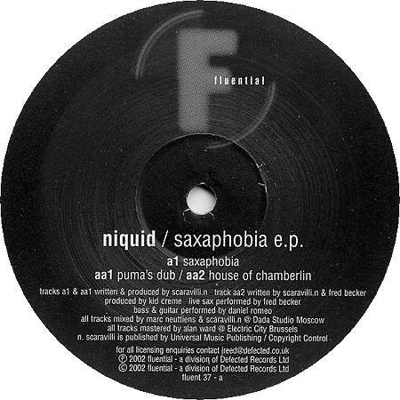 Niquid : Saxaphobia E.P. (12", EP)