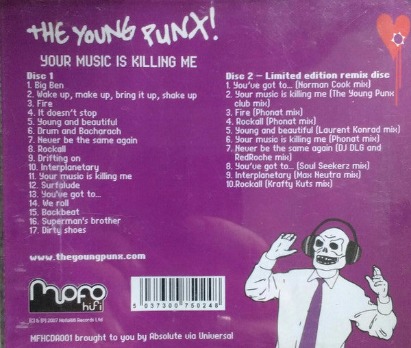 The Young Punx : Your Music Is Killing Me (CD, Album + CD, Comp, Mixed)