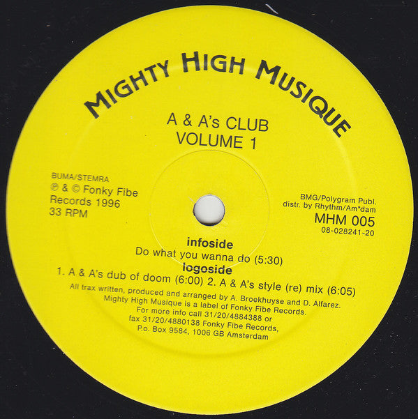 A & A's Club : Volume 1 (12")