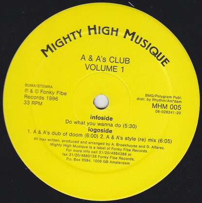 A & A's Club : Volume 1 (12")