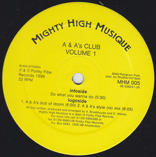 A & A's Club : Volume 1 (12")