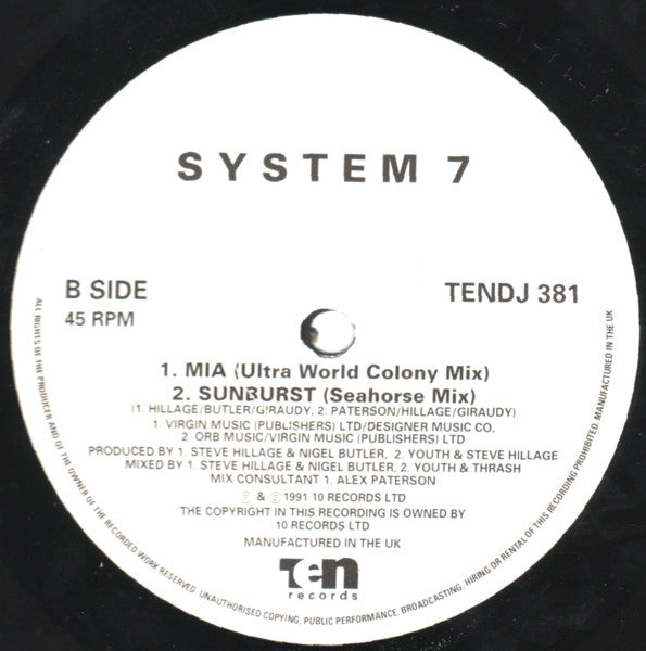 System 7 : Miracle (12", Promo)