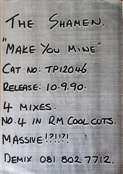 The Shamen : Make It Mine (12", Single, W/Lbl)