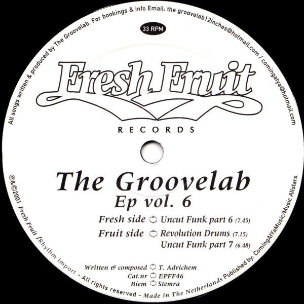 Groove Lab : EP Vol. 6 (12", EP)