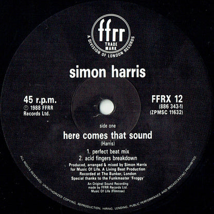 Simon Harris : Here Comes That Sound (12")