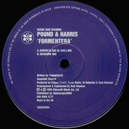 Pound & Harris : Formentera (12")
