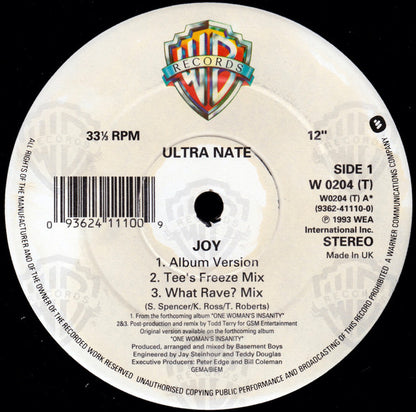 Ultra Naté : Joy (12")