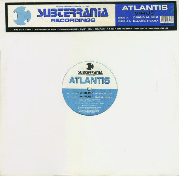 Atlantis : Virus (12")