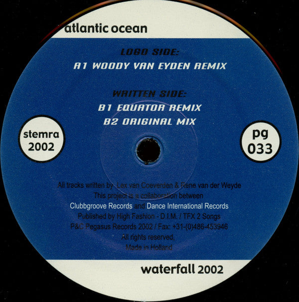 Atlantic Ocean : Waterfall 2002 (12")