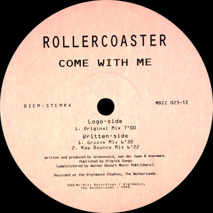 Rollercoaster : Come With Me (12")