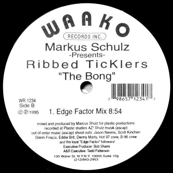 Markus Schulz -Presents- Ribbed Ticklers : Never Let You Go / The Bong (12")