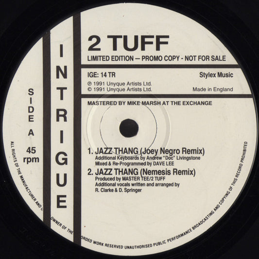 2 Tuff : Jazz Thang (Remixes) (12", Ltd, Promo)