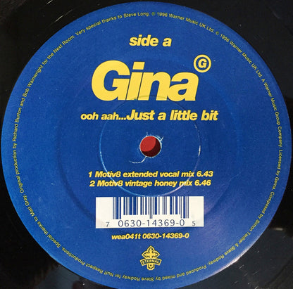 Gina G : Ooh Aah... Just A Little Bit (12", Single)