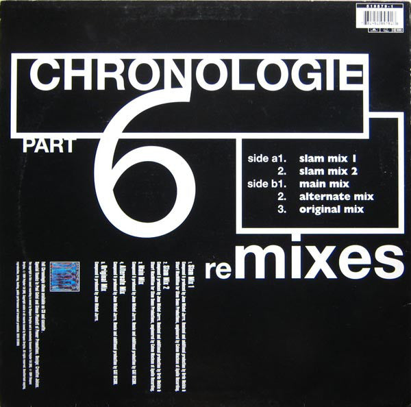 Jean-Michel Jarre : Chronologie Part 6 (Slam & Gat Decor Remixes) (12")