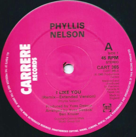 Phyllis Nelson : I Like You (12")