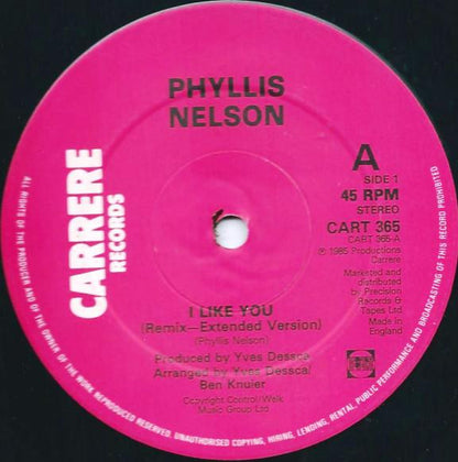 Phyllis Nelson : I Like You (12")