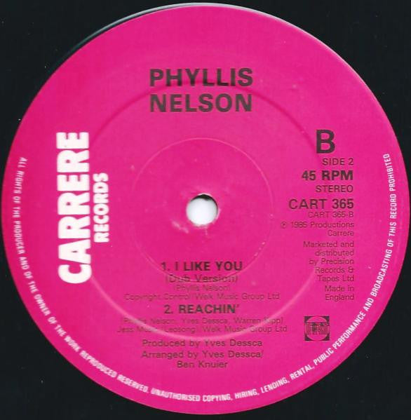 Phyllis Nelson : I Like You (12")