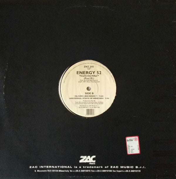 Energy 52 : Café Del Mar (12")