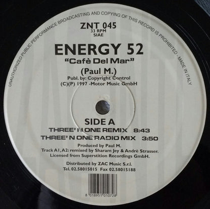 Energy 52 : Café Del Mar (12")