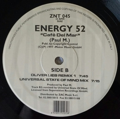 Energy 52 : Café Del Mar (12")