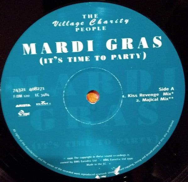 The Village Charity People : Mardi Gras (It's Time To Party) (12")