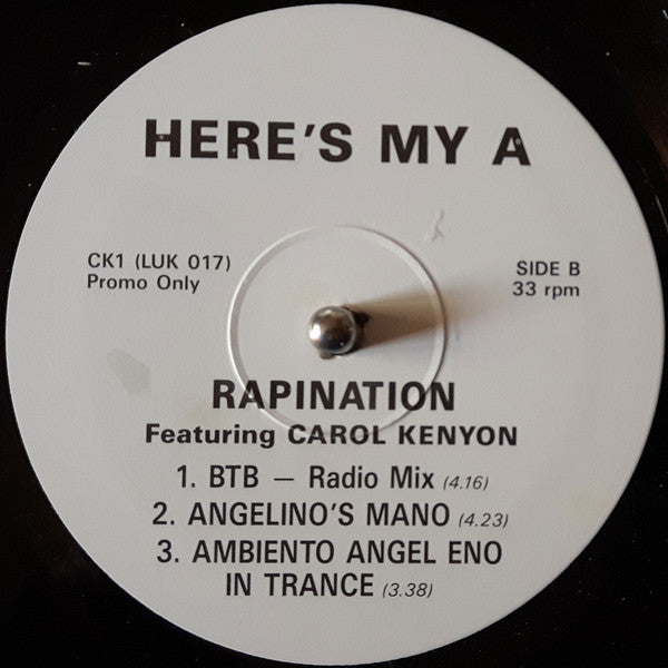 Rapination* : Here's My A (12", Promo)