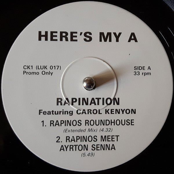 Rapination* : Here's My A (12", Promo)