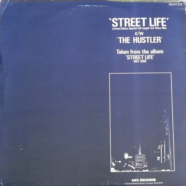 The Crusaders : Street Life (Special Full Length U.S. Disco Mix) (12", Single, Ltd, RE, Blu)