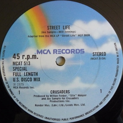 The Crusaders : Street Life (Special Full Length U.S. Disco Mix) (12", Single, Ltd, RE, Blu)