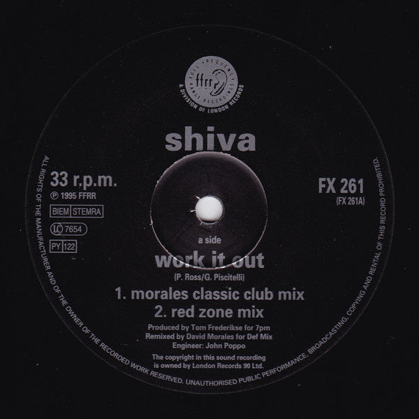 Shiva : Work It Out (12")