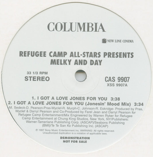 Refugee Camp All Stars Presents Melky And Day : Love Jones (12", Promo)