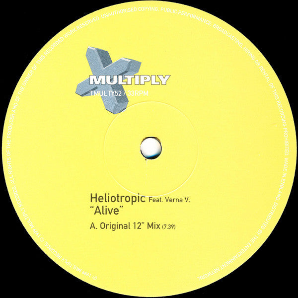 Heliotropic Feat. Verna V.* : Alive (12")