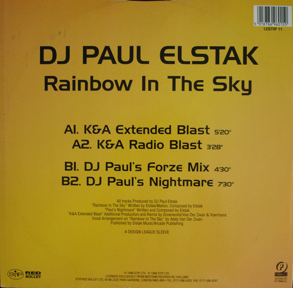 DJ Paul Elstak* : Rainbow In The Sky (12")