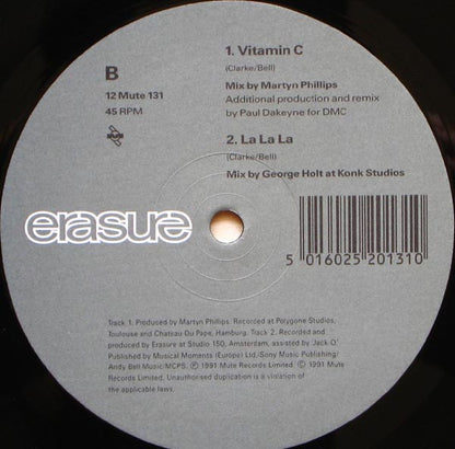 Erasure : Love To Hate You (12", Single)