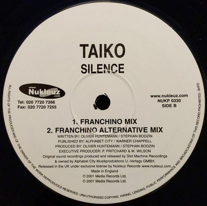Taiko : Silence (12")