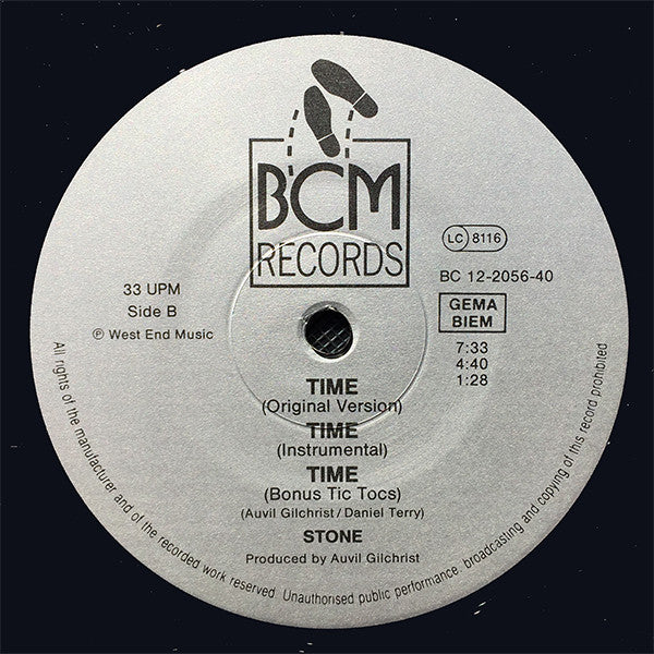 Stone : Time (Tic Toc Remix) (12")