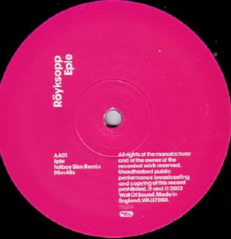 Röyksopp : Eple (12")