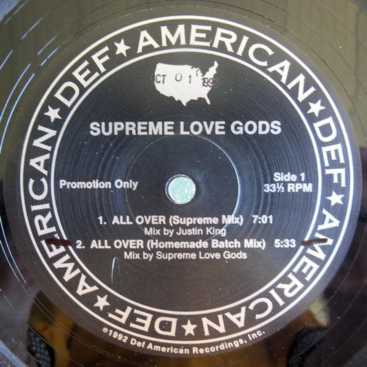 Supreme Love Gods : All Over (12", Promo)
