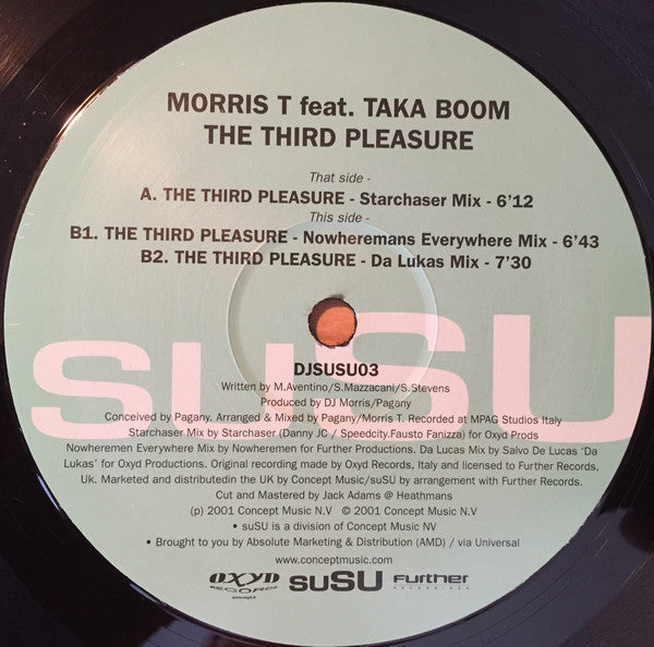 Morris T Feat. Taka Boom : The Third Pleasure (12", Promo, TP)