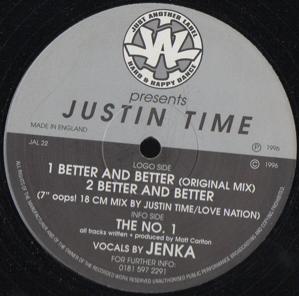 Justin Time : Better And Better / The No. 1 (12")