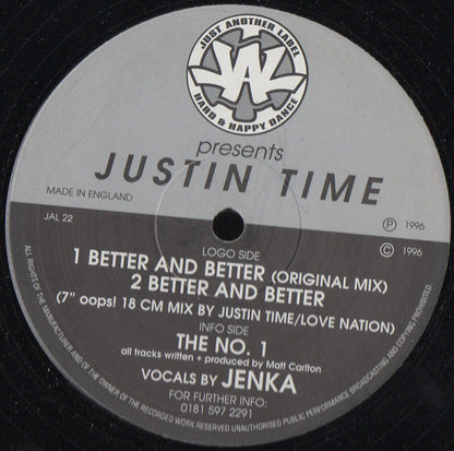 Justin Time : Better And Better / The No. 1 (12")
